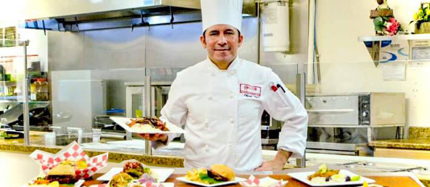 Chef Edgard and all his dishes at Rocoto restaurant.